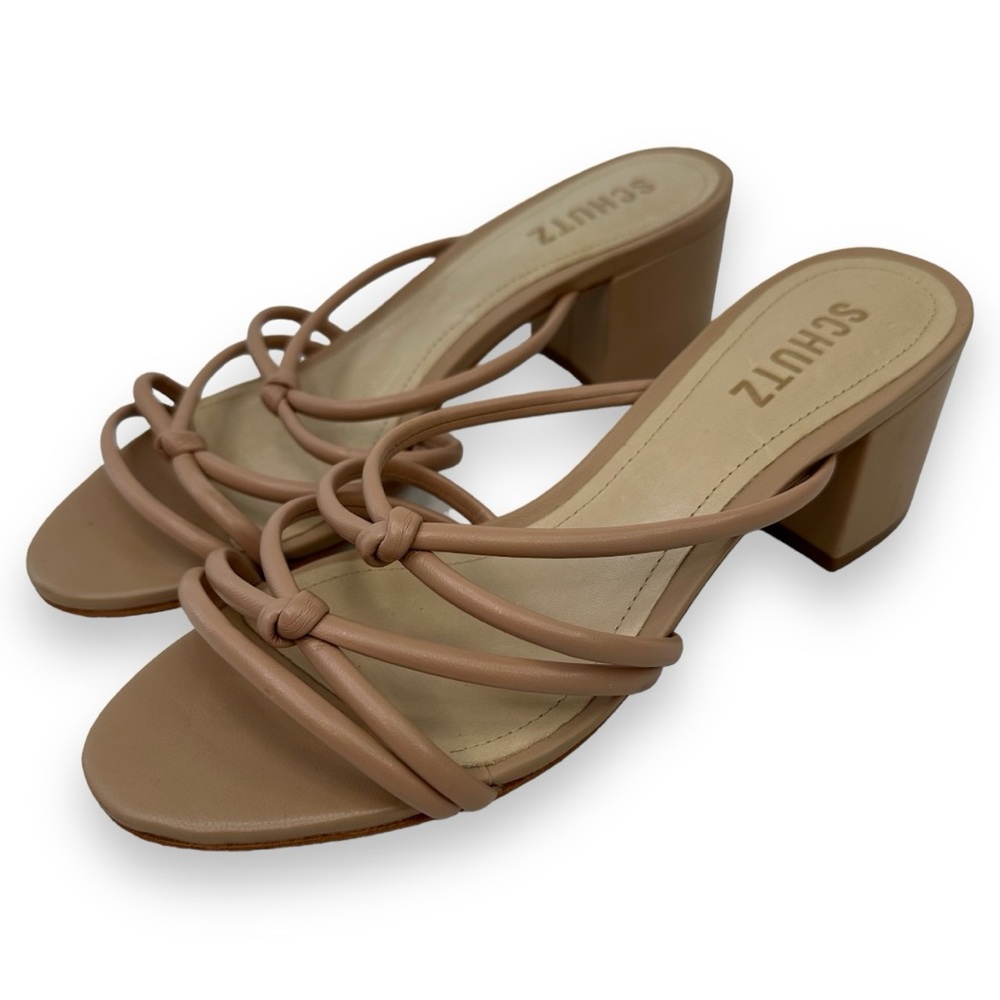 Schutz Princey Strappy Beige Leather Sandal 6.5